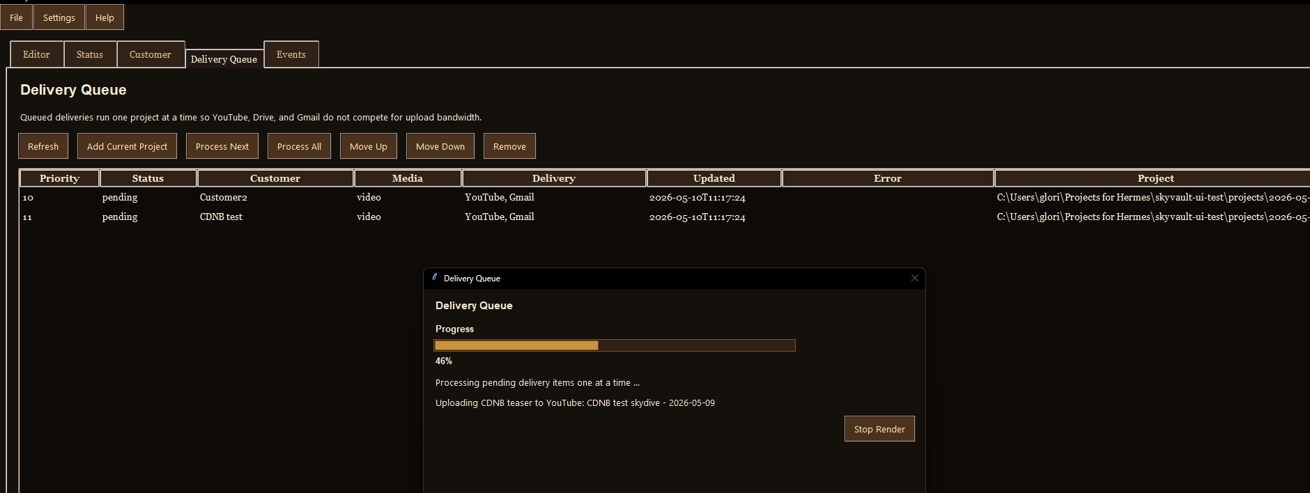 SkyVault focused output workflow